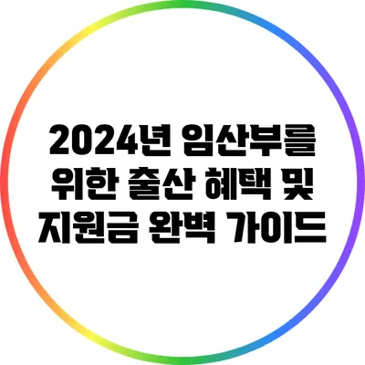 2024년 임산부를 위한 출산 혜택 및 지원금 완벽 가이드