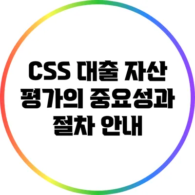 CSS 대출 자산 평가의 중요성과 절차 안내