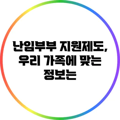 난임부부 지원제도, 우리 가족에 맞는 정보는?