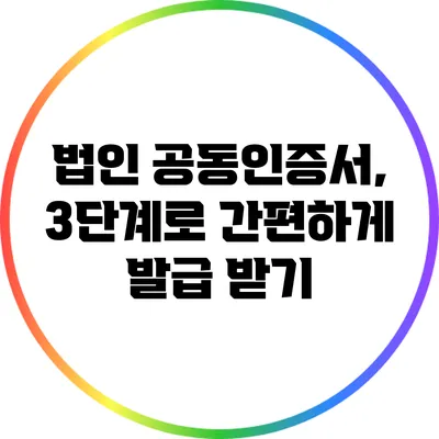 법인 공동인증서, 3단계로 간편하게 발급 받기