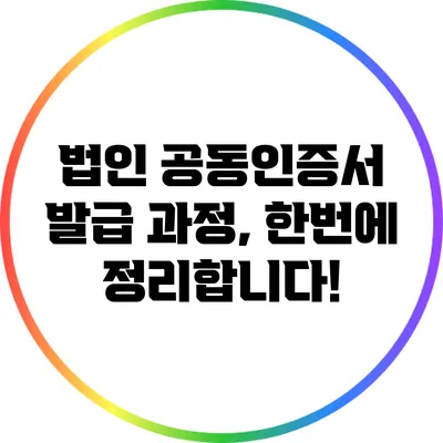 법인 공동인증서 발급 과정, 한번에 정리합니다!