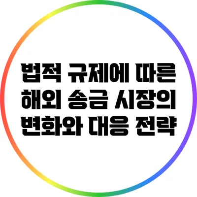 법적 규제에 따른 해외 송금 시장의 변화와 대응 전략