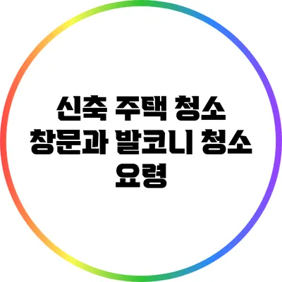 신축 주택 청소: 창문과 발코니 청소 요령