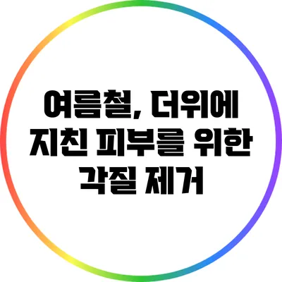 여름철, 더위에 지친 피부를 위한 각질 제거