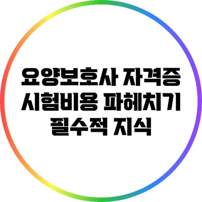 요양보호사 자격증 시험비용 파헤치기: 필수적 지식