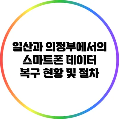 일산과 의정부에서의 스마트폰 데이터 복구 현황 및 절차