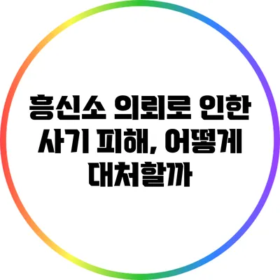 흥신소 의뢰로 인한 사기 피해, 어떻게 대처할까?