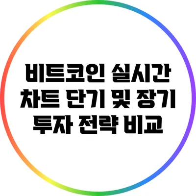 비트코인 실시간 차트: 단기 및 장기 투자 전략 비교