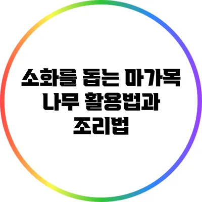 소화를 돕는 마가목 나무 활용법과 조리법